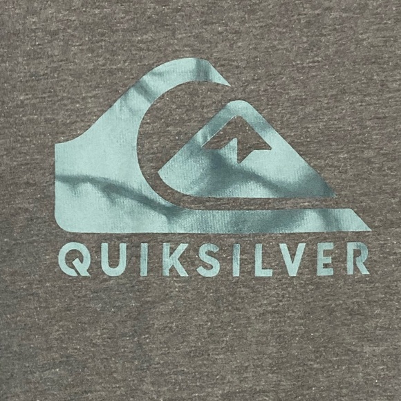 Quiksilver gray and blue logo graphic tee m - Picture 4 of 6